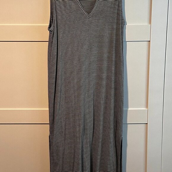 Rag & Bone Michal Stripe Muscle Tank Midi Dress- Size Large - Picture 2 of 5